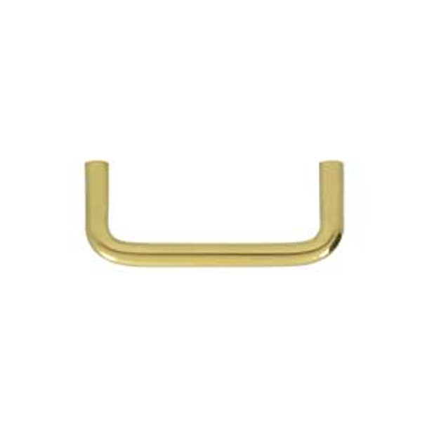3" CTC Solid Brass Wire Pull - Polished Brass