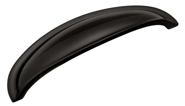 3" CTC Power and Beauty Solid Brass Large Cup Pull - Black Nickel