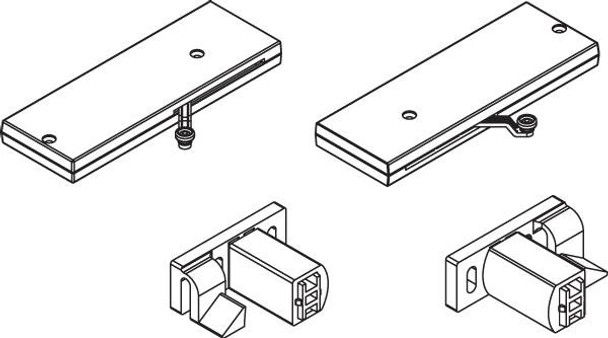 Soft Closer, for sliding doors, with large bracket