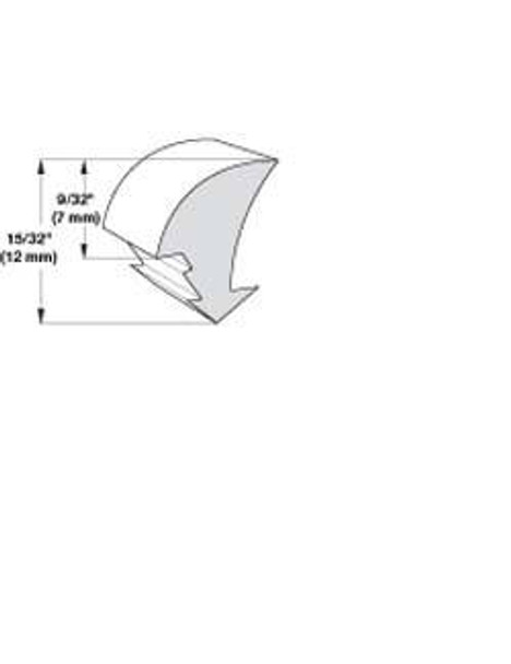 Panel Retainer, 9/32"X15/32" clear, 1000 foot roll