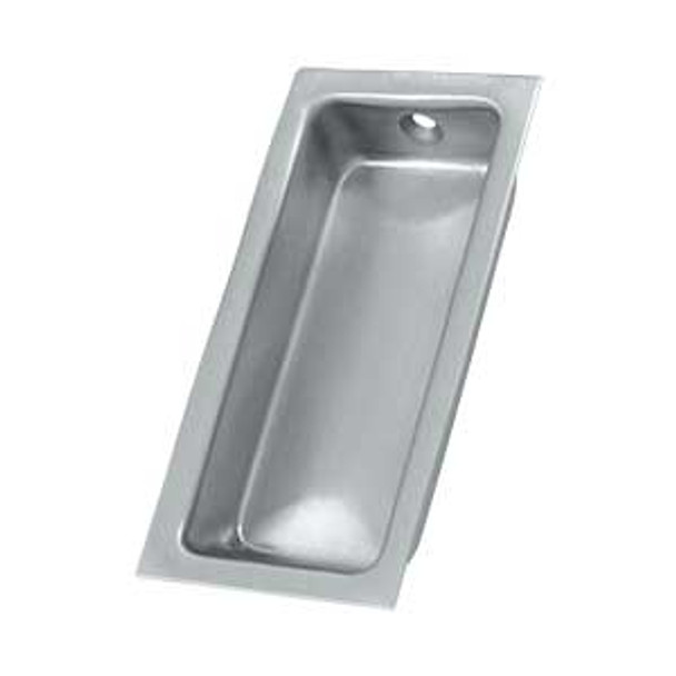 3-5/8" Large Flush Pull - Brushed Chrome