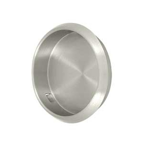 2-1/8" Dia. Round Flush Pull - Brushed Nickel