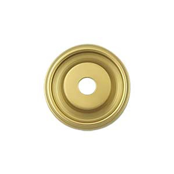 1" Dia. Round Knob Backplate - Polished Brass
