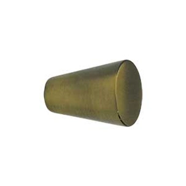 3/4" Dia. Cone Cabinet Knob - Antique Brass