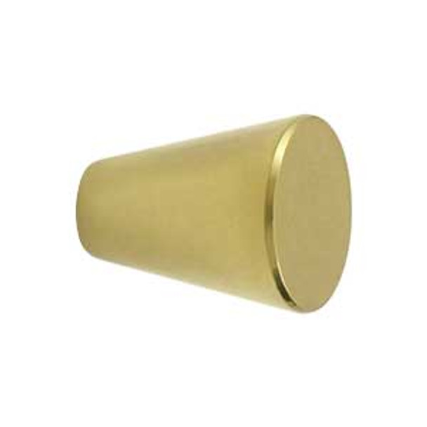 1" Dia. Cone Cabinet Knob - Polished Brass