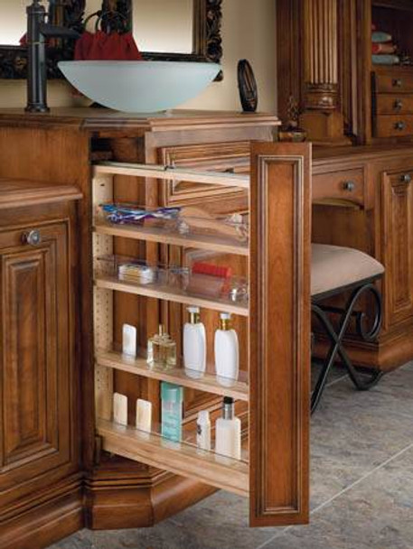 Vanity Filler Pull-Out with Adjustable Shelves