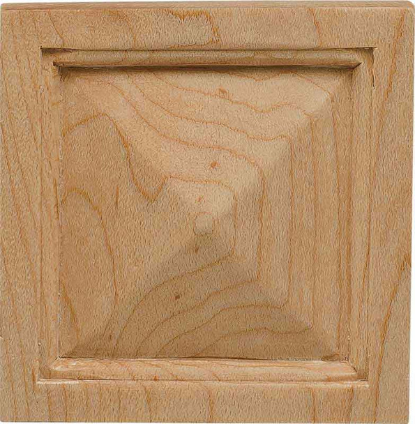 Carved Ornament, Arcadian, maple, 2 7/8" x 2 7/8"