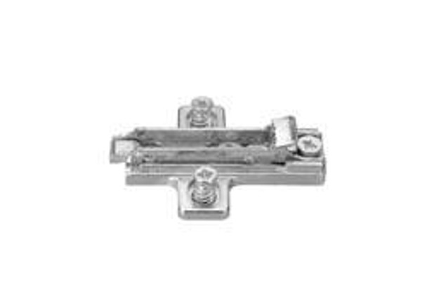 Salice BARGR09/20 Clip Mounting Plate, steel, nickel-plated, with pre-installed 7.5mm euroscrews, 0mm Mod 2