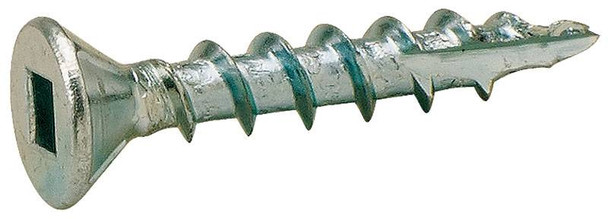 Screw Zip-R, steel, zinc-plated, flat countersunk head, T17, squ - Box of 1000 - 1070966