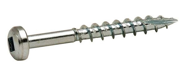 Screw Zip-R, steel, zinc-plated, pan head, T17, square drive, #8 - Box of 1000 - 1082968