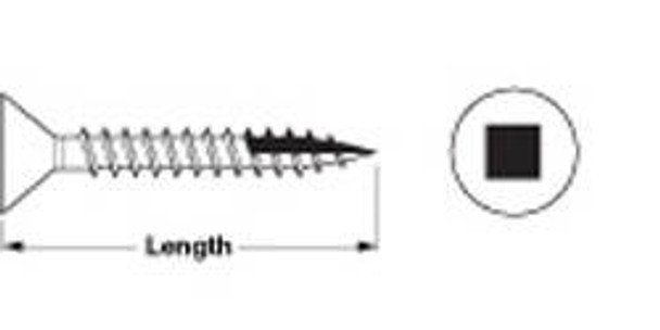 Screw Zip-R, steel, black oxide, flat countersunk head, T17, squ - Box of 1000 - 1070050