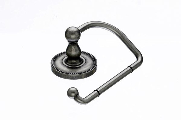 Top Knobs - Bath Tissue Hook - Antique Pewter - Beaded Back Plate (TKED4APA)