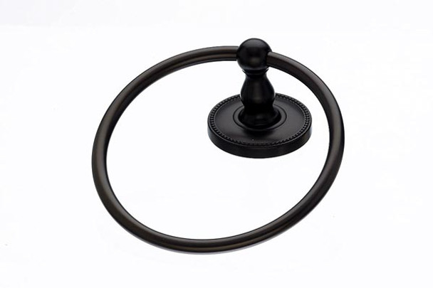 Top Knobs - Bath Ring - Oil Rubbed Bronze - Beaded Back Plate (TKED5ORBA)