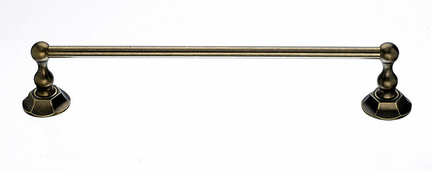 Top Knobs - Bath Single Towel Rod - German Bronze - Hex Back Plate (TKED10GBZB)