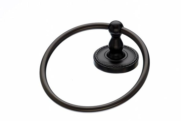 Top Knobs - Bath Ring - Oil Rubbed Bronze - Rope Back Plate (TKED5ORBF)