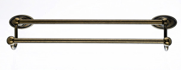 Top Knobs - Bath Double Towel Rod - German Bronze - Oval Back Plate (TKED9GBZC)