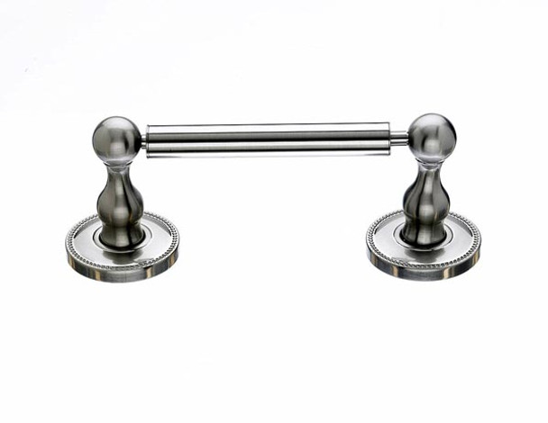 Top Knobs - Bath Tissue Holder - Brushed Satin Nickel - Beaded Back Plate (TKED3BSNA)