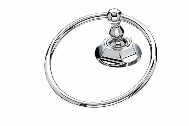 Top Knobs - Bath Ring - Polished Chrome - Hex Back Plate (TKED5PCB)