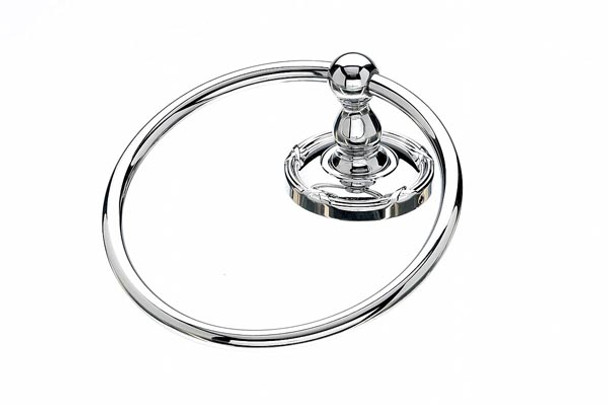 Top Knobs - Bath Ring - Polished Chrome - Ribbon Back Plate (TKED5PCE)