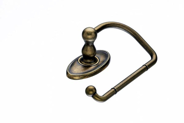 Top Knobs - Bath Tissue Hook - German Bronze - Oval Back Plate (TKED4GBZC)