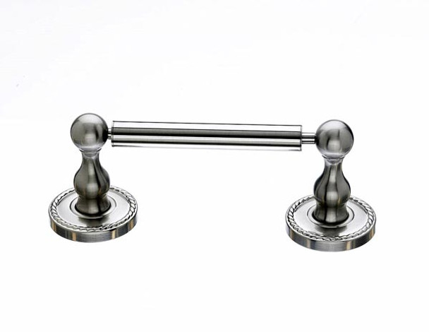 Top Knobs - Bath Tissue Holder - Brushed Satin Nickel - Rope Back Plate (TKED3BSNF)