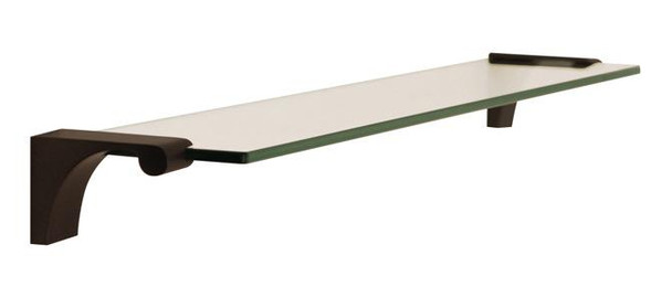 18" Glass Shelf With Brackets (ALNA6850-18-BRZ)