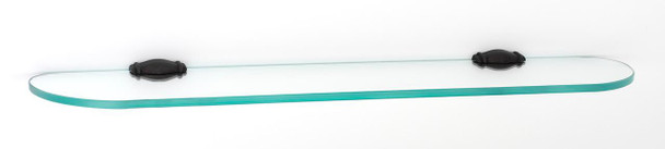 Alno | Charlie's - 24" Glass Shelf with Brackets in Barcelona (A6750-24-BARC)