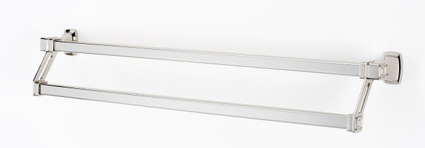 Alno | Cube - 25" Double Towel Bar in Polished Nickel (A6525-25-PN)