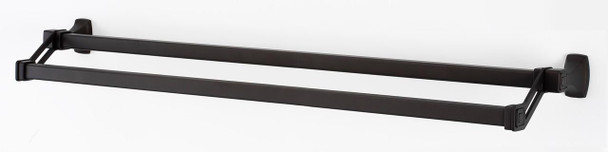 Alno | Cube - 31" Double Towel Bar in Chocolate Bronze (A6525-31-CHBRZ)