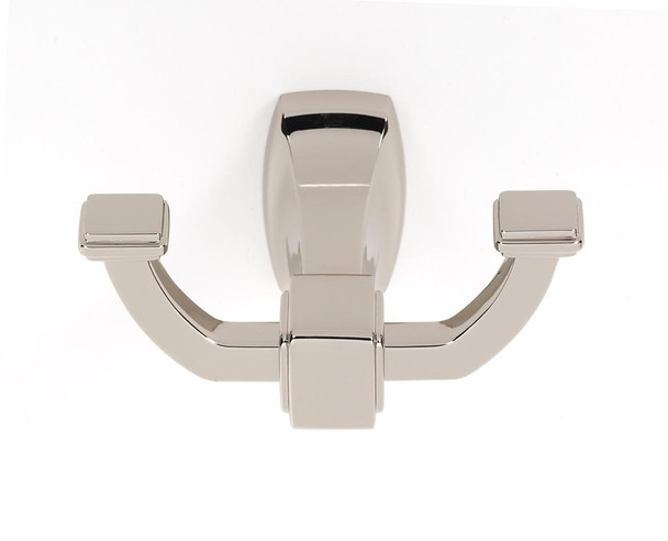 Alno | Cube - Double Robe Hook in Polished Nickel (A6584-PN)