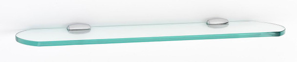 Alno | Royale - 18" Glass Shelf with Brackets in Polished Chrome (A6650-18-PC)
