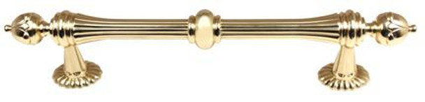 Alno | Ornate - 6" Pull in Unlacquered Brass (A6929-6-PB/NL)