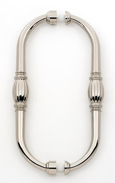 Alno | Tuscany - 8" Back To Back Pull in Polished Nickel (G234-8-PN)