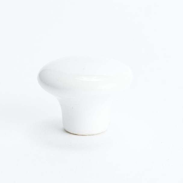 KNOB 1 1/4 IN CER WHITE (BER-4972-539-P)