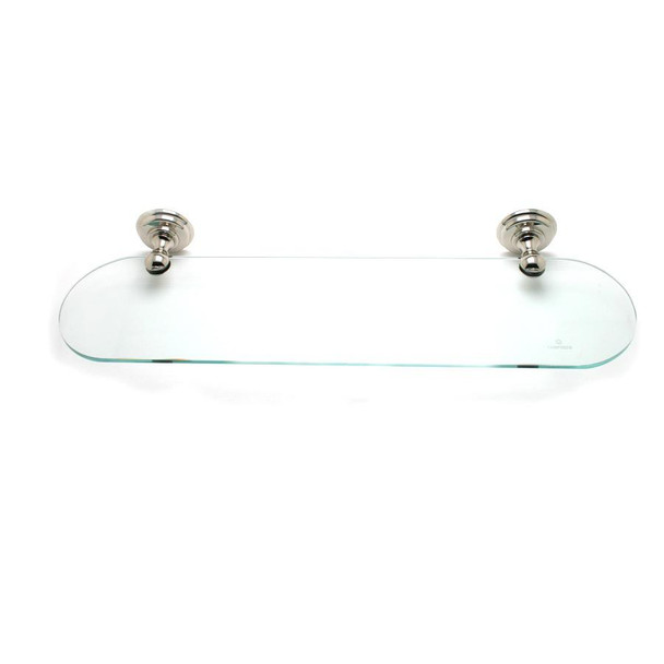 OVAL GLASS SHELF POLISHED NICKEL (BER-2125US14)