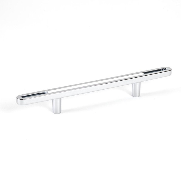 PULL 96MM POLISHED CHROME AND WHITE (BER-9745-1000-P)