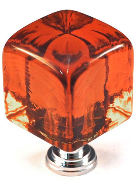 Large Amber Cube Knob (CAL-ARTX CLA-PC)