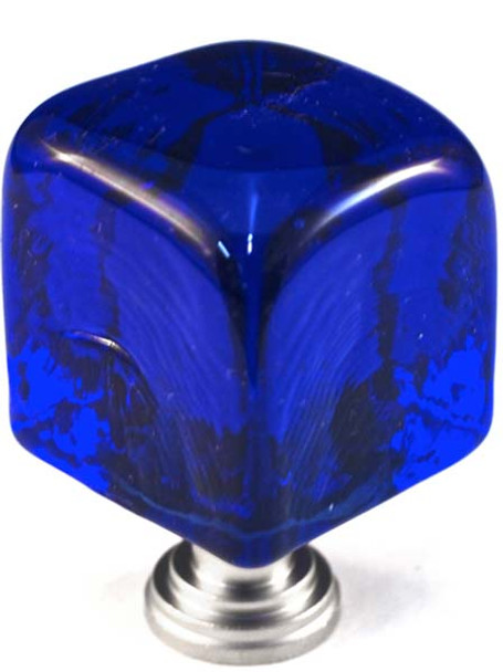 Large Blue Cube Knob (CAL-ARTX CLB-SN)