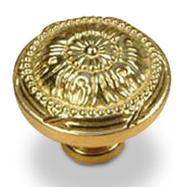 Solid Brass, Knob,  Polished Brass (CENT18016-3)