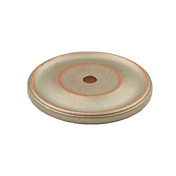 Yukon - Premium Solid Brass, Backplate, 1-1/2" dia Weathered Nickel/Copper (CENT16369-WNC)