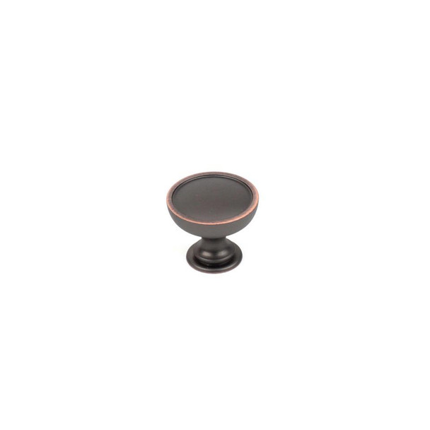 Caledonia 1-3/8" diameter zinc die cast knob in Antique Bronze with Copper (CENT29427-AZC)