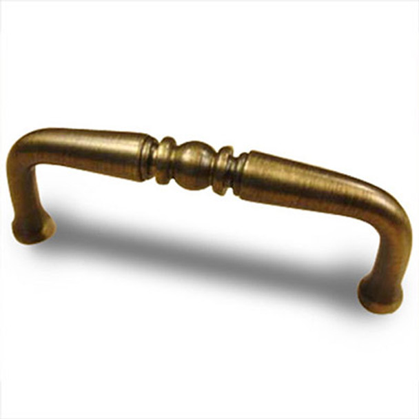 Plymouth - Premium Solid Brass, Pull, 3" cc Weathered Brass (CENT12353-WB)