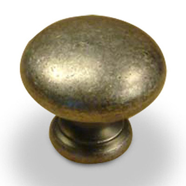 Elegance - Premium Solid Brass, Knob, 1-1/4" dia. Aged Pewter (CENT11905-AP)