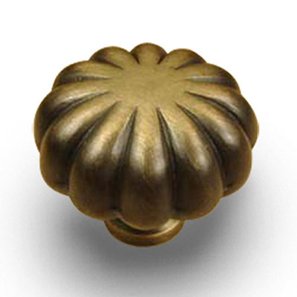 Plymouth - Premium Solid Brass, Knob, 1-1/4" dia. Weathered Brass (CENT10335-WB)