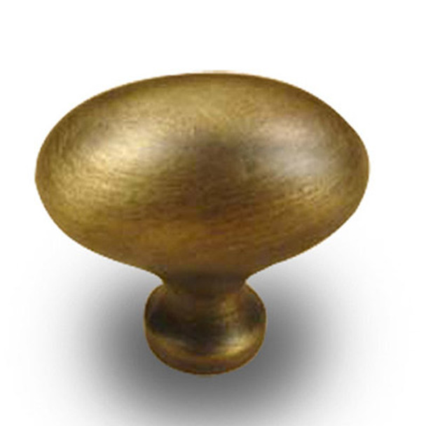 Plymouth - Premium Solid Brass, Knob, 1-3/8" dia, Weathered Brass (CENT13117-WB)