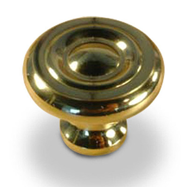 Maryland - Premium Solid Brass, Knob, 1-3/16" dia. Polished Brass (CENT.16-13315-3)