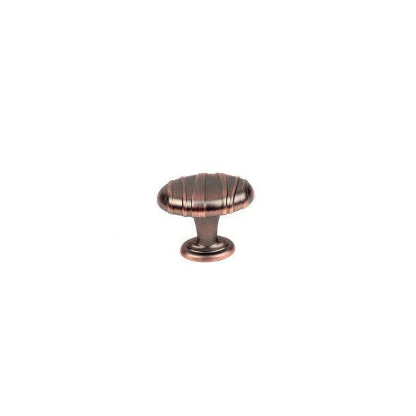Oval zinc Knob in Antique Bronze w/Copper (CENT28408-AZC)