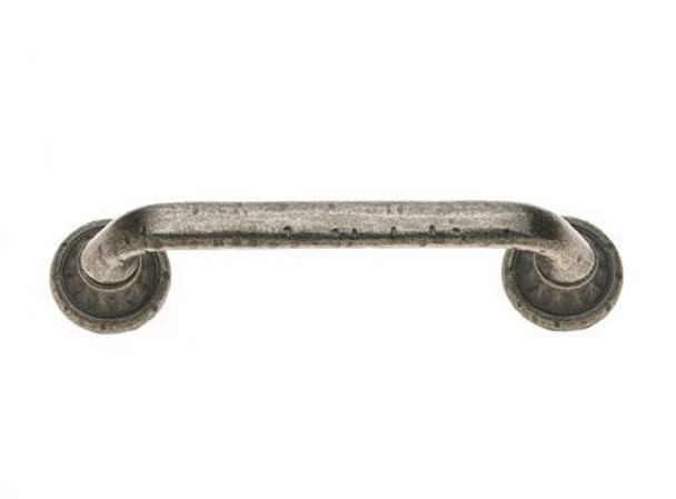 Distressed Iron Finish 96 mm Pitted Pull w/Round and Square Back Plates(JVJ42908)