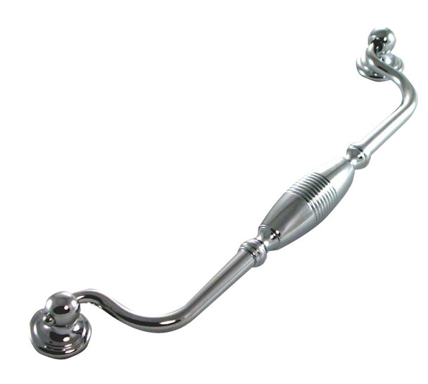 Polished Chrome Striped Clapper Pull (MNG15815)