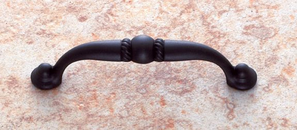 Matte Black Finish 96 mm C/C Pull with Rope Accents(JVJ68114)